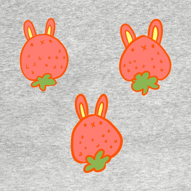 strawberry bunnies by Mayarart